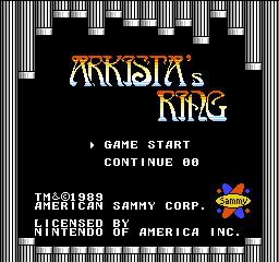 Arkista's Ring (USA) Title Screen
